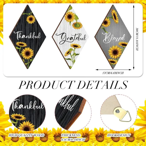 Mdf_Inspirational_Floral_Sunflower_Pastel_Wall_Art_Set_Of_3