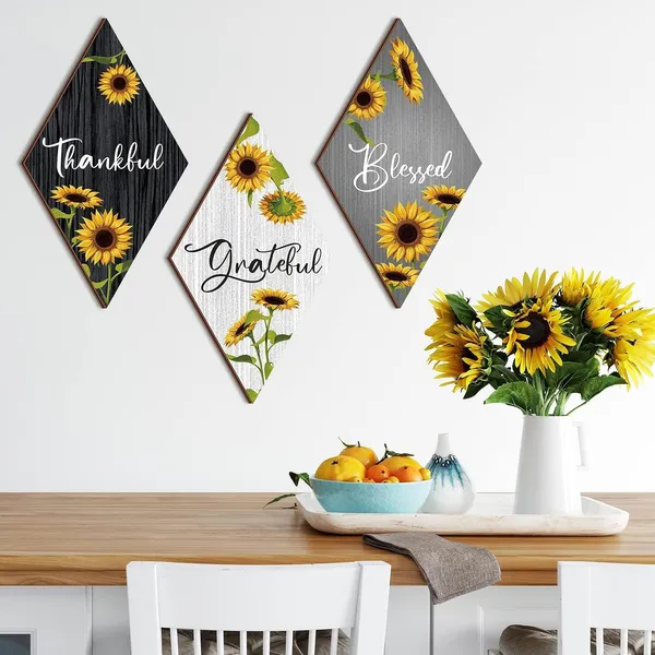 Mdf_Inspirational_Floral_Sunflower_Pastel_Wall_Art_Set_Of_3