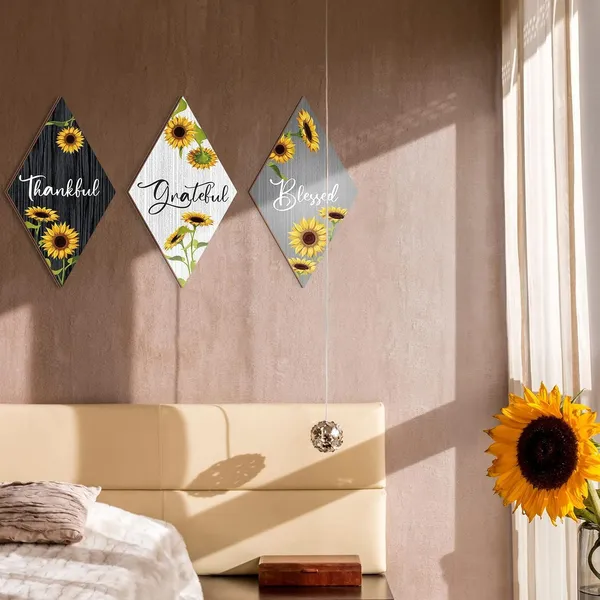 Mdf_Inspirational_Floral_Sunflower_Pastel_Wall_Art_Set_Of_3