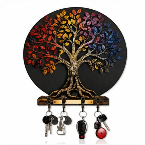 Engineered_Wood_Tree_Of_Life_Wall_Key_Holder