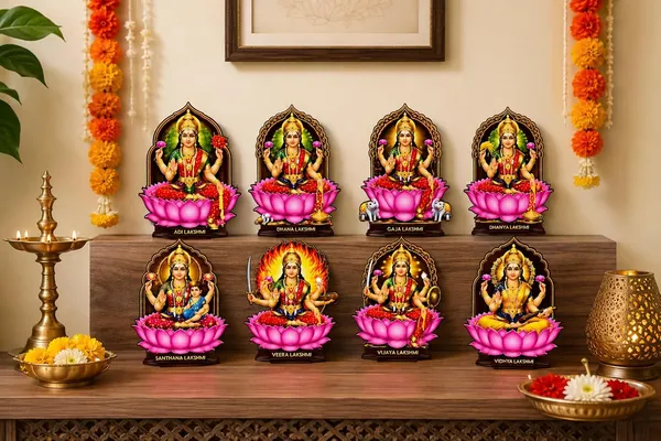 Mdf_Devotional_Ashta_Lakshmi_Wall_Decor_Set