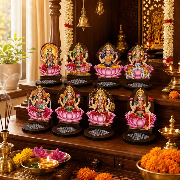 Mdf_Devotional_Ashta_Lakshmi_Wall_Decor_Set