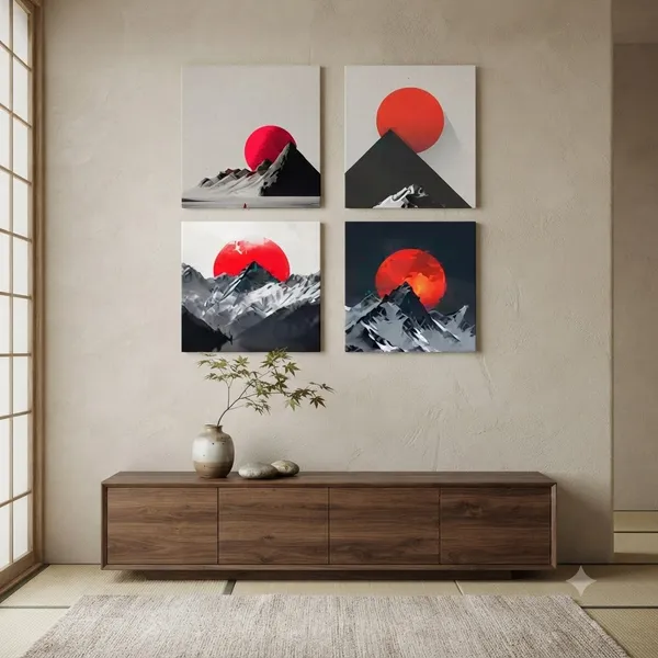 Mdf_Minimalist_Mountain_Landscape_Wall_Art_Set_Of_4