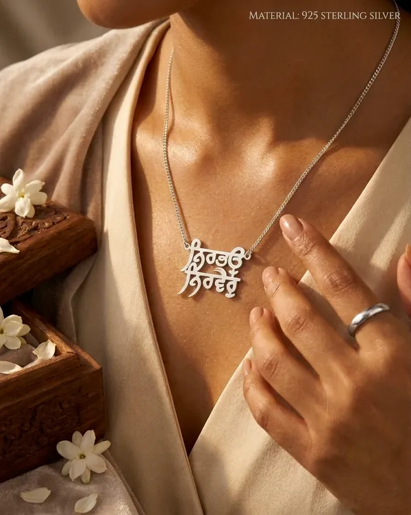 925_Sterling_Silver_Script_Pendant_Necklace_For_Women