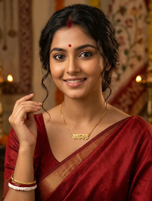Gold-Tone_Bengali_Name_Pendant_Necklace_For_Women