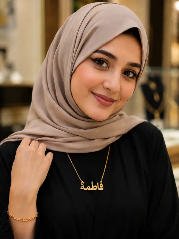 Gold_Tone_Arabic_Name_Pendant_Necklace_For_Women