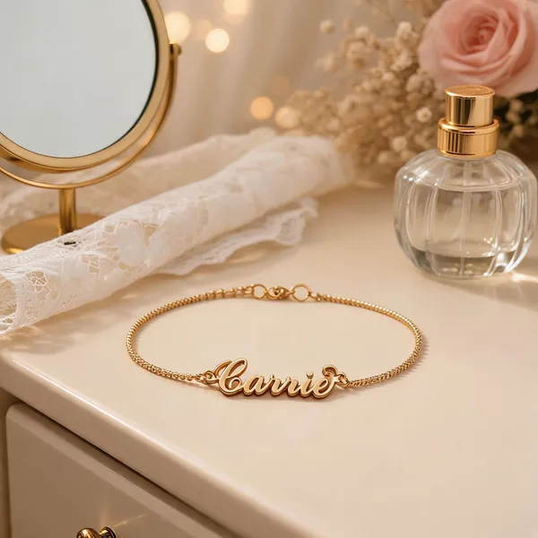 Gold_Tone_Carrie_Name_Bracelet_For_Women