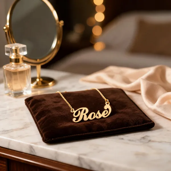 Gold-Tone_Rose_Name_Necklace_For_Women
