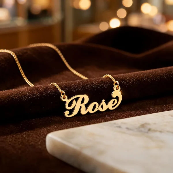 Gold-Tone_Rose_Name_Necklace_For_Women