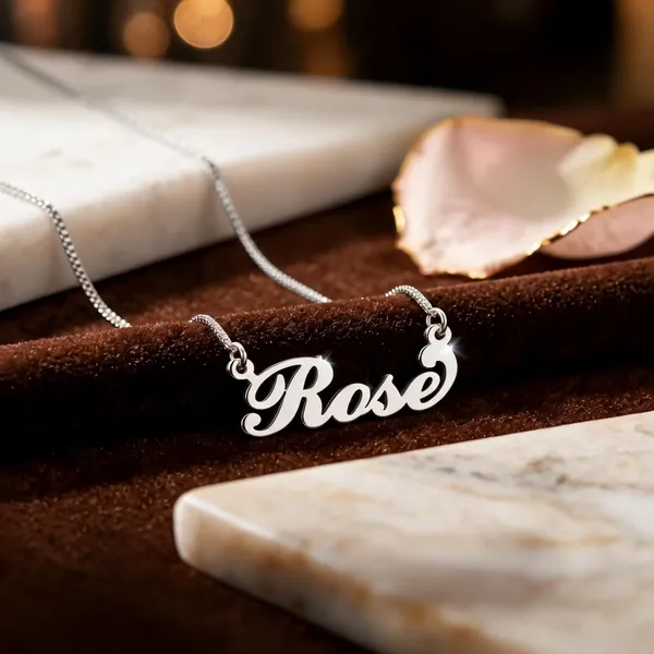 Silver_Tone_Script_Name_Pendant_Necklace_For_Women