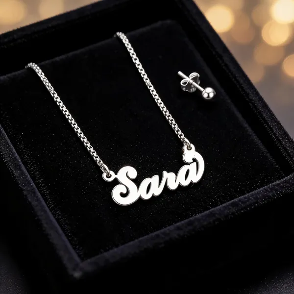 Silver_Tone_Sara_Name_Pendant_Necklace_For_Women