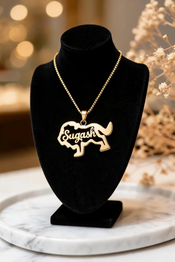 Gold-Tone_Name_Pendant_Necklace_For_Men