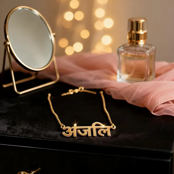 Gold_Tone_Anjali_Name_Pendant_Necklace_For_Women