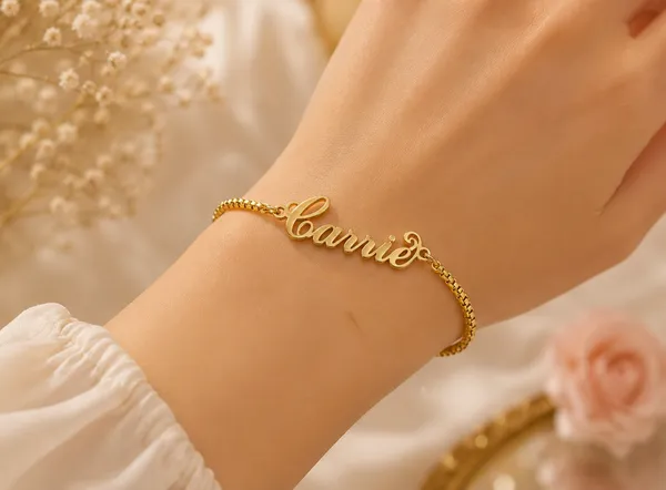 Gold_Tone_Carrie_Name_Bracelet_For_Women