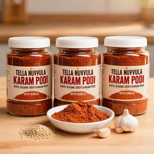 Tella_Nuvvula_Karam_Podi_With_Garlic_-_Pack_of_3