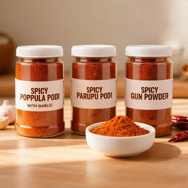Spicy_Poppula_Podi_Parupu_Podi_And_Garlic_Gun_Powder_-_Pack_of_3