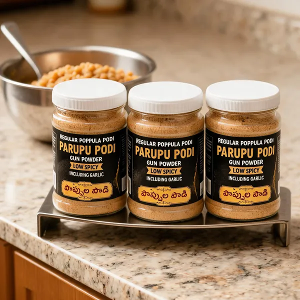 Low_Spicy_Garlic_Paruppu_Podi_Gun_Powder_-_Pack_of_3