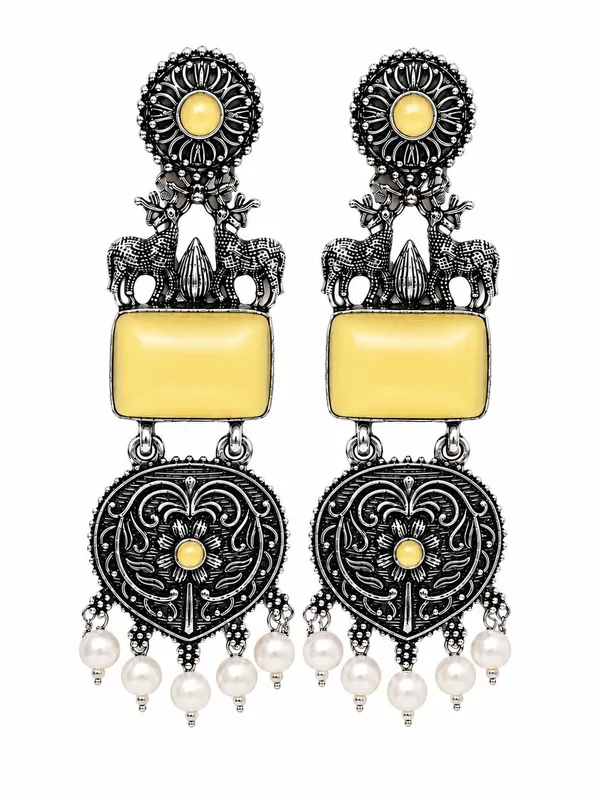 Gold_And_Yellow_Alloy_Kashmiri_Bird_Jhumka_&_Dangler_Earrings_For_Women_Pack_Of_2