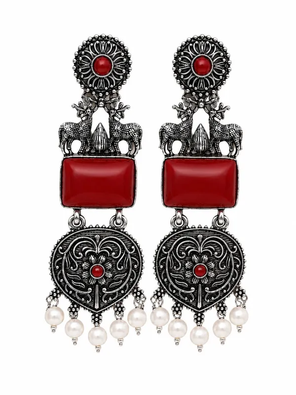 Oxidised_Earring_With_Deer_Design_Suitable_For_Every_Occasion