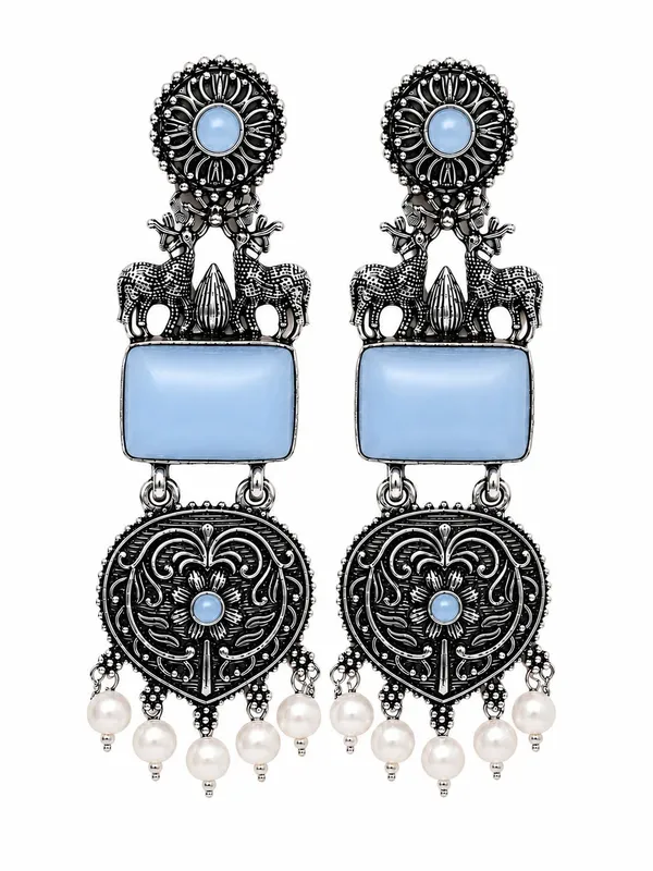 Oxidised_Earring_With_Deer_Design_Suitable_For_Every_Occasion