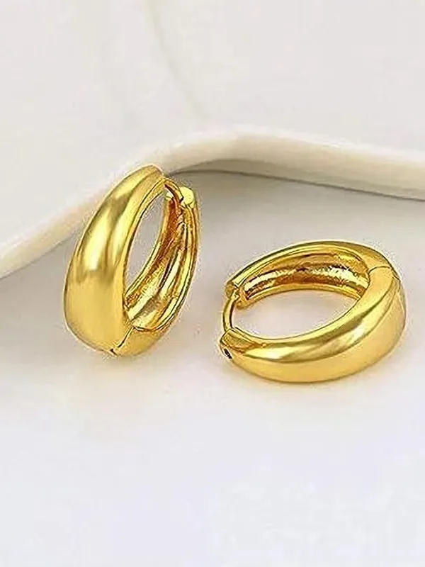 Gold_Tone_Chunky_Hoop_Earrings_For_Men_And_Boys_Set_Of_2