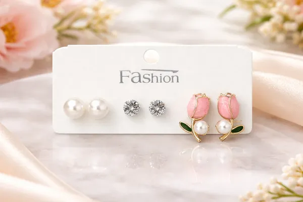 Multicolor_Pearl_And_Crystal_Stud_Earrings_Set_For_Women