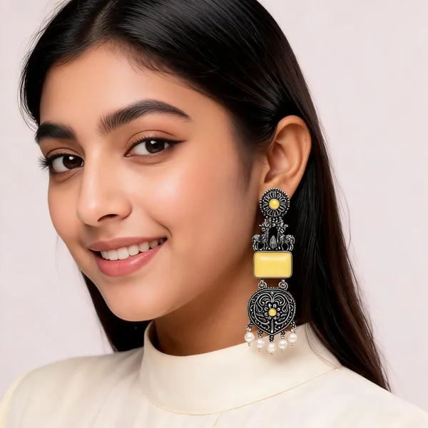 Gold_And_Yellow_Alloy_Kashmiri_Bird_Jhumka_&_Dangler_Earrings_For_Women_Pack_Of_2