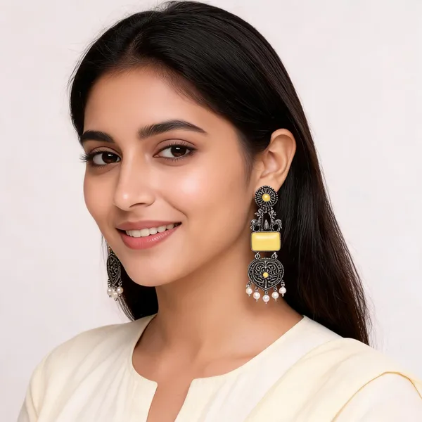 Gold_And_Yellow_Alloy_Kashmiri_Bird_Jhumka_&_Dangler_Earrings_For_Women_Pack_Of_2