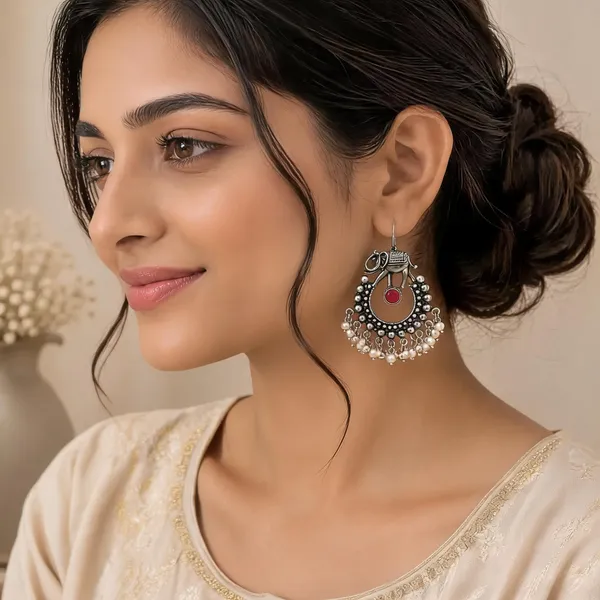 Multicolor_Oxidised_Alloy_Elephant_Pearl_Drop_Chandbali_Earrings_For_Women_Pack_Of_2