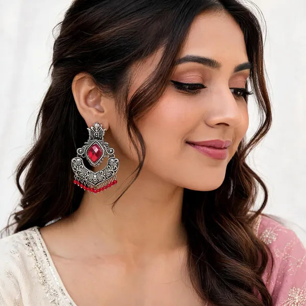 Silver_And_Red_Oxidised_Alloy_Stone_Bead_Drop_Chandbali_Earrings_For_Women