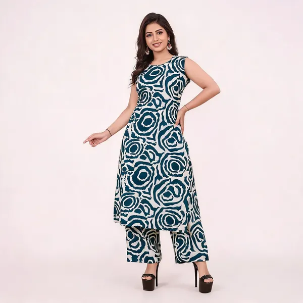 Blue_Cotton_Sleeveless_Abstract_Print_Kurta_Palazzo_Set_For_Women