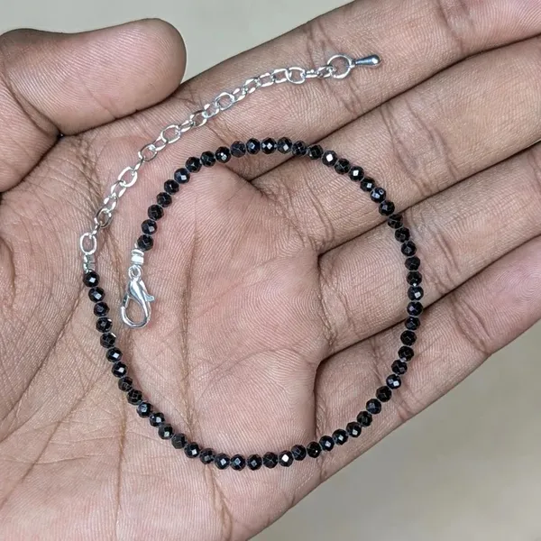 Black_Obsidian_Crystal_Faceted_Beaded_Chain_Bracelet_For_Women