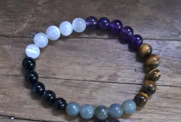 Multicolour_Natural_Crystal_Beaded_Stretch_Bracelet_For_Women