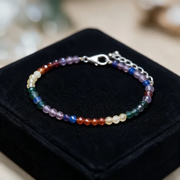 Multicolour_Natural_Crystal_Faceted_7_Chakra_Beaded_Anklet_For_Unisex