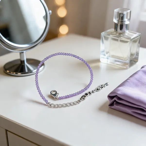 Purple_Natural_Amethyst_Faceted_Beaded_Chain_Bracelet_For_Women