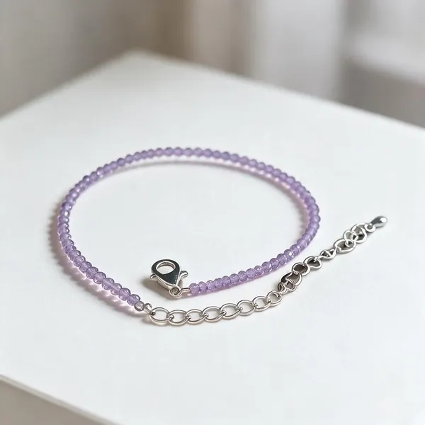 Purple_Natural_Amethyst_Faceted_Beaded_Chain_Bracelet_For_Women