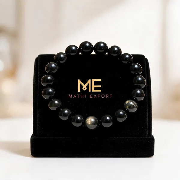 Black_Natural_Obsidian_Crystal_Beaded_Bracelet_For_Unisex
