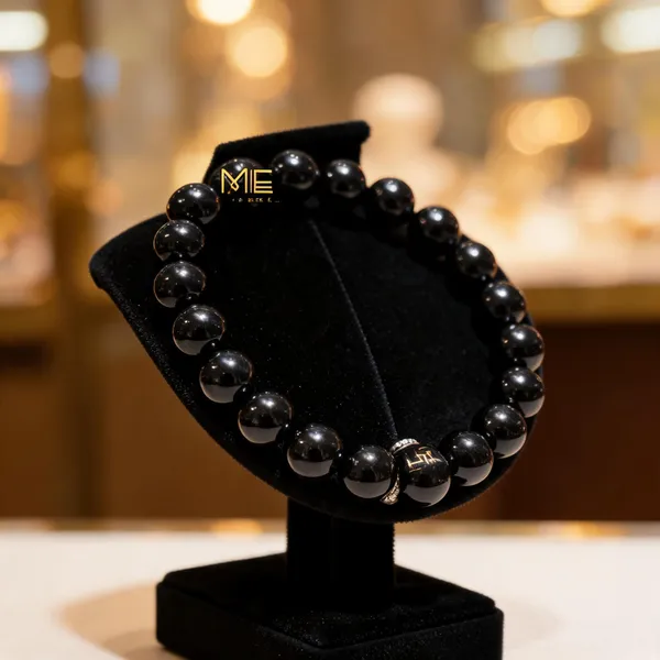 Black_Natural_Onyx_Beaded_Bracelet_For_Unisex
