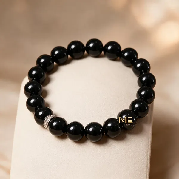 Black_Natural_Onyx_Beaded_Bracelet_For_Unisex
