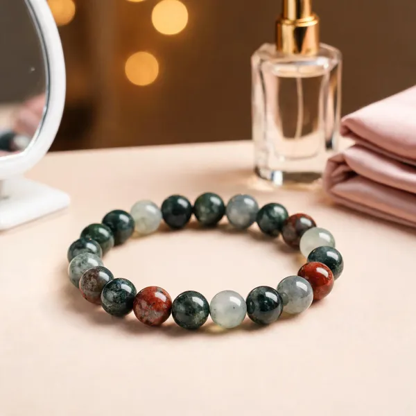 Multicolour_Natural_Bloodstone_Crystal_Beaded_Bracelet_For_Unisex