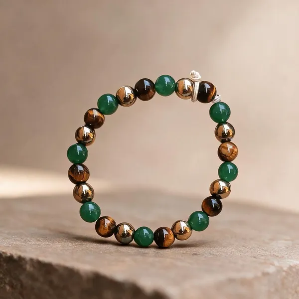 Green_Brown_Aquamarine_Amazonite_Crystal_Beaded_Bracelet_For_Unisex