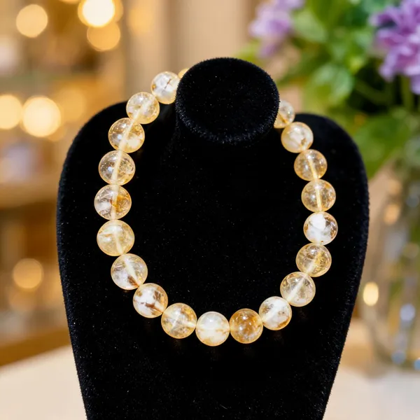 Golden_Yellow_Natural_Citrine_Crystal_Beaded_Bracelet_For_Unisex
