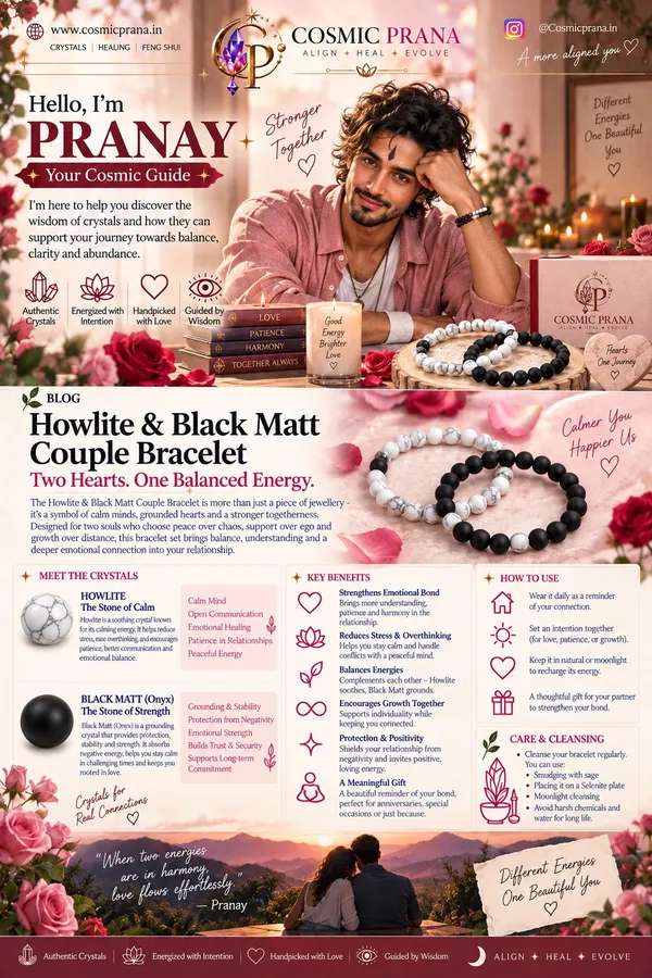 Howlite_&_Black_Matte_Harmony_&_Connection_Couple_Bracelets