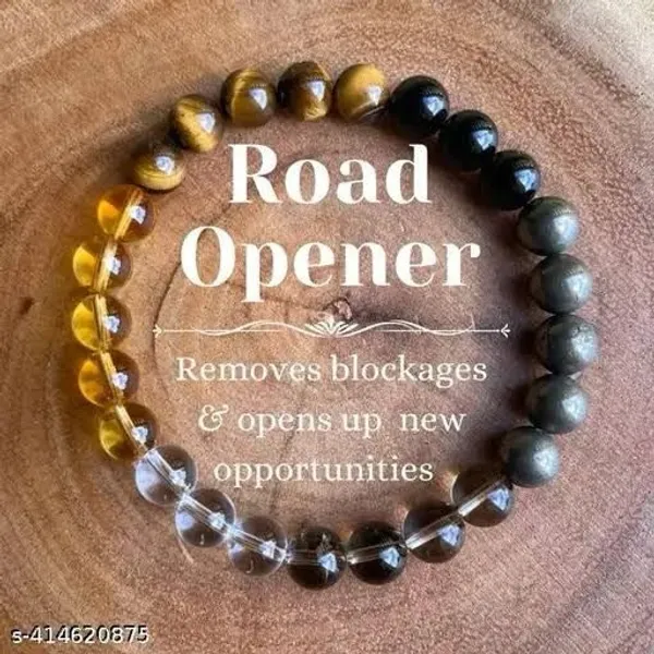 Multicolour_Natural_Crystal_Beaded_Stretch_Bracelet_For_Unisex