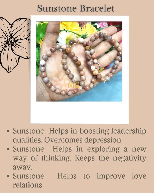Multicolour_Natural_Sunstone_Crystal_Beaded_Bracelet_For_Unisex