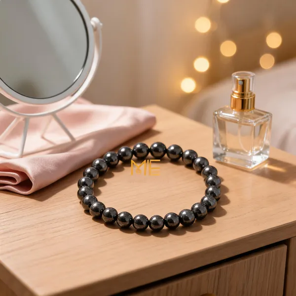 Black_Natural_Hematite_Crystal_Beaded_Bracelet_For_Unisex