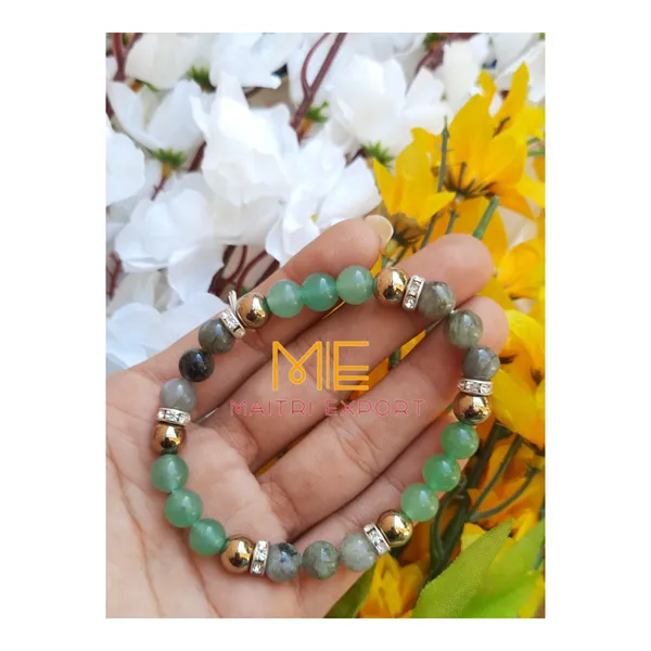 Green_Beaded_Stretch_Bracelet_For_Women