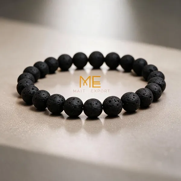 Black_Natural_Lava_Stone_Crystal_Beaded_Bracelet_For_Unisex