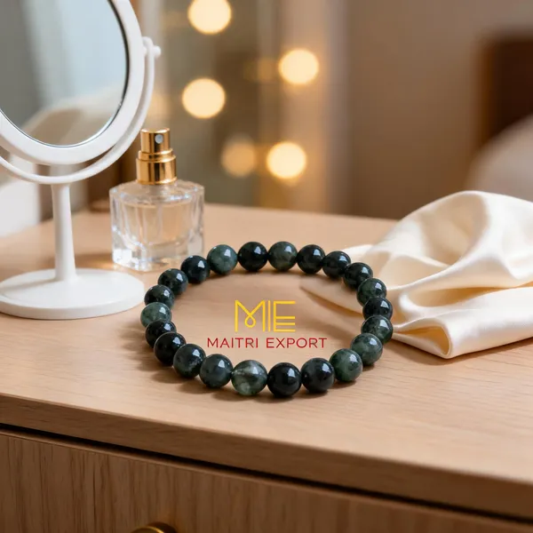 Green_Natural_Moss_Agate_Crystal_Round_Beaded_Bracelet_For_Unisex
