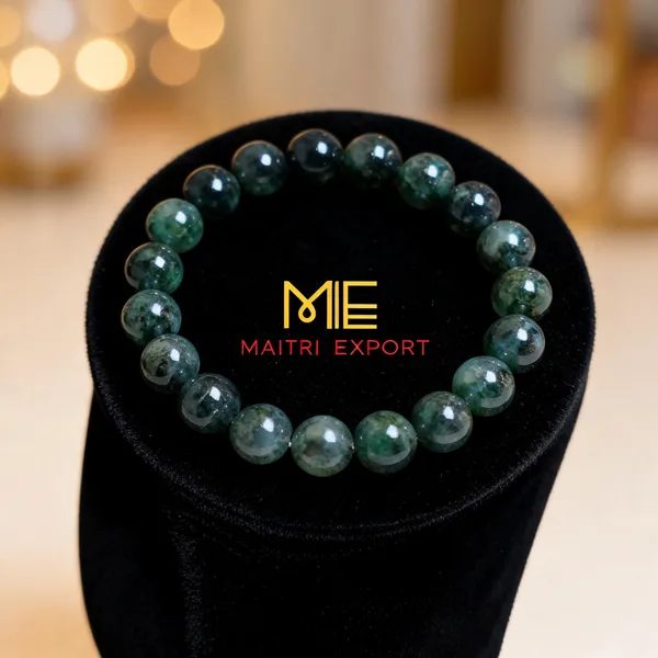 Green_Natural_Moss_Agate_Crystal_Round_Beaded_Bracelet_For_Unisex